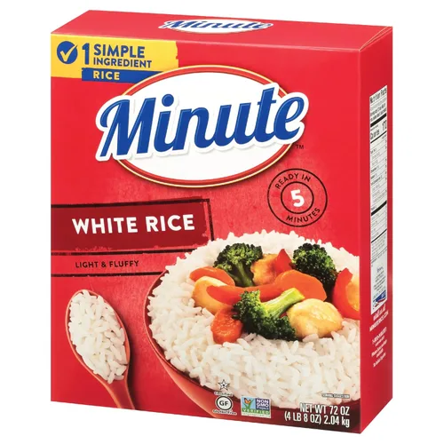 Vista 10 de Arroz blanco Minute, arroz blanco instantáneo para cenas rápidas, caja de 28 onzas