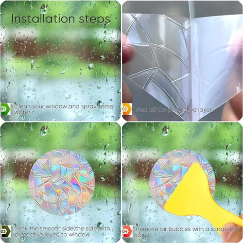 Vista 6 de Eagle - Adhesivos anticolisión para ventana, recordatorio de vidrio, evita golpes de pájaros para ventanas y puertas de vidrio, 24 piezas