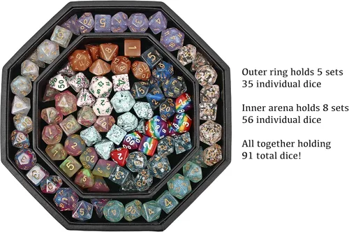 Vista 2 de Forged Dice Co. Redondel para dados Charola para tirar y guardar dados Compatible con todos los juegos de dados, D&D y RPG