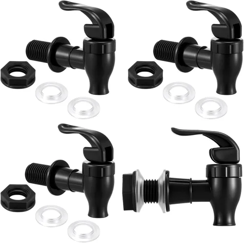 Honoson 4 juegos de grifos de repuesto sin BPA, palancas de boquilla reutilizables para válvula de grifo para riego al aire libre, barril de lluvia,