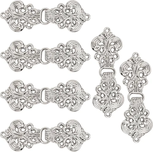 Vista 10 de AUEAR, Clips para suéter con diseño de flores y chal, cierre de capa, broche vintage, ganchos y ojos, clip retro