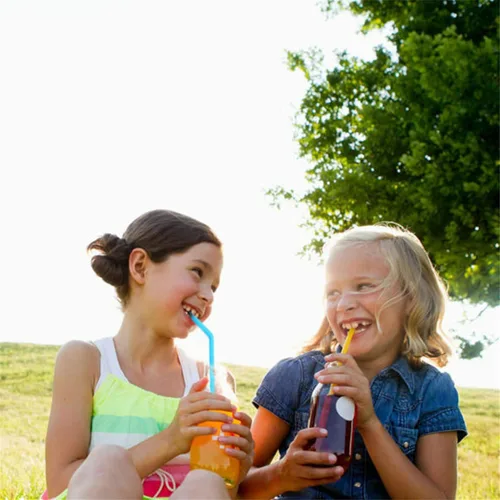 Vista 4 de Tifanso Paquete de 8 pajitas reutilizables de silicona de tamaño estándar con 1 cepillo de limpieza, pajitas flexibles extra largas para café