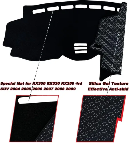 Vista 2 de Dash Mat Cover Interior Dashboard Protector pad Compatible with Lexus RX300 RX330 RX350 4rd SUV 2004 2005 2006 2007 2008 2009 Dashboard Cover Pad