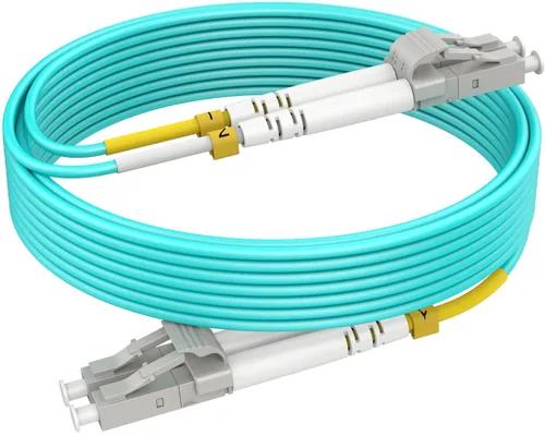 Vista 2 de Cables de conexión de fibra OM3 LC a LC de 200 pies (200.1 ft), cable de conexión de fibra óptica multimodo dúplex, opciones de 7 pulgadas ~ 500