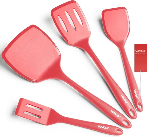 Vista 10 de Juego de espátulas de silicona, espátulas de silicona resistentes al calor de 315°C, espátula para voltear para cocinar, utensilios de cocina