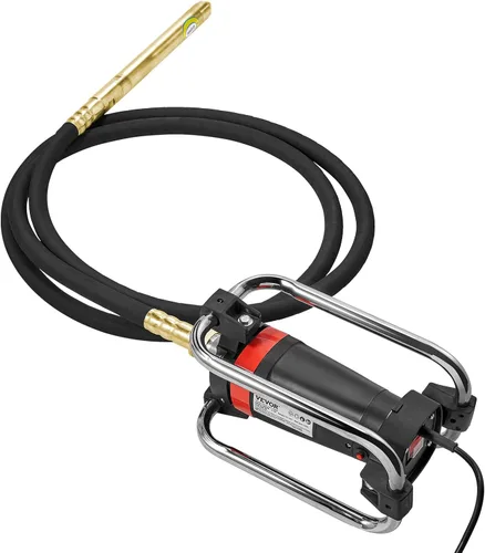 Vista 11 de VEVOR Electric Concrete Vibrator, 1300W 16000 VPM, 2HP Copper Motor Handheld Concrete Vibrating Tool, Portable Pencil Cement Vibrator with Shaft of