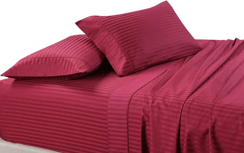 Vista 11 de sheetsnthings Juego de 2 fundas de almohada de 300 hilos, tamaño Queen, color negro a rayas