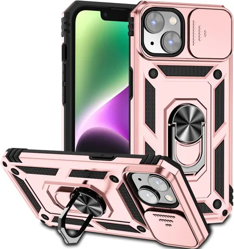 Vista 20 de Hitaoyou Funda para iPhone 14 Pro con funda para cámara y soporte, grado militar, a prueba de golpes, resistente funda protectora para iPhone 14 Pro