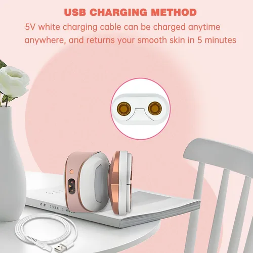 Vista 2 de LIANSUM Cable USB de acabado táctil impecable para piernas, solo compatible con afeitadora de piernas impecables, removedor de pelo para mujeres