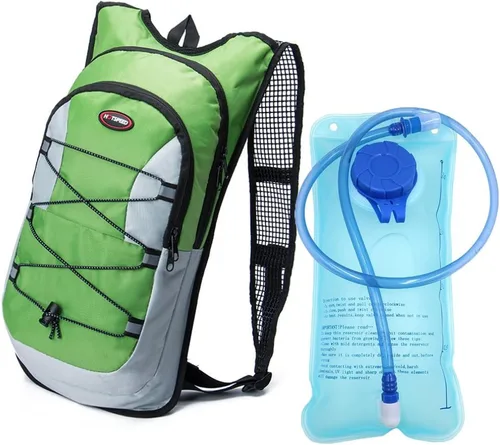 Vista 14 de Monvecle - Mochila de agua con vejiga para andar en bicicleta /Senderismo, escalar + 2L Bolsa de hidratación