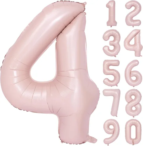 Vista 182 de Globos de 40 pulgadas con números de caramelo, papel de aluminio de helio, globos de látex de Mylar para fiesta de cumpleaños, decoración digital 0