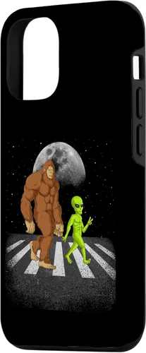 Vista 2 de iPhone 13 Pro Funny Bigfoot Alien Moon Sasquatch UFO Space Hombres Mujeres Niños Caso