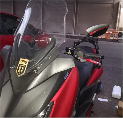 Vista 7 de Para Bajaj Dominar 400 Strom Rosca Izquierdo Derecha Retrovisor Retrovisor Espejo universal (Color Oro)