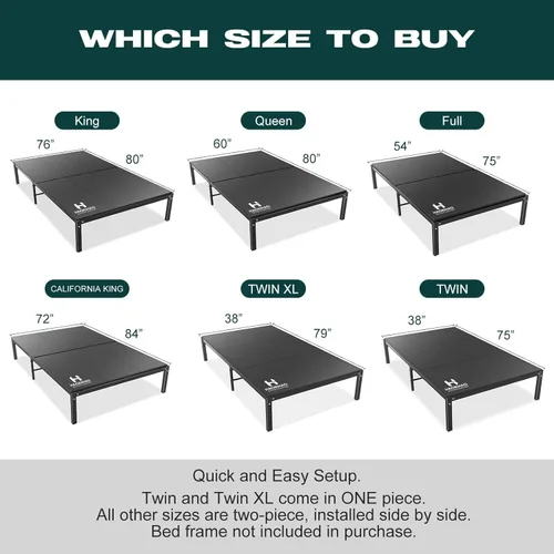 Vista 2 de Bunkie Board Queen (60 x 80) - Tablas de plástico huecas de alta calidad de 0.394 in para debajo del colchón, soporte resistente, transpirable