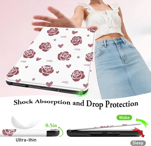 Vista 78 de CoBak Funda inteligente para Kindle Paperwhite de 6.8" de 11ª generación 2021 con función de encendido automático, ligera, delgada, de piel **Salvia