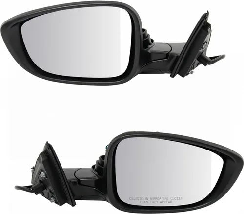 Vista 112 de TRQ Conjunto de 2 piezas de espejo lateral para conductor y pasajero, ajuste eléctrico, sin calefacción, sin memoria, color negro, compatible