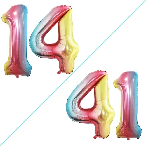 Vista 220 de GOER Globos con el número 80 para decoraciones de fiesta de cumpleaños número 80, globos de helio de aluminio jumbo de 42 pulgadas para 80 Oro rosa
