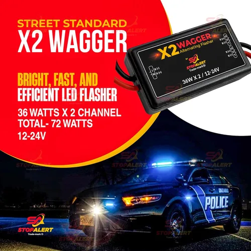 Vista 7 de Nuevo Relé Intermitente X2 Wig Wagger Alternante - Kit de Caja de Luz Estroboscópica LED Universal Impermeable para Controlador de Emergencia