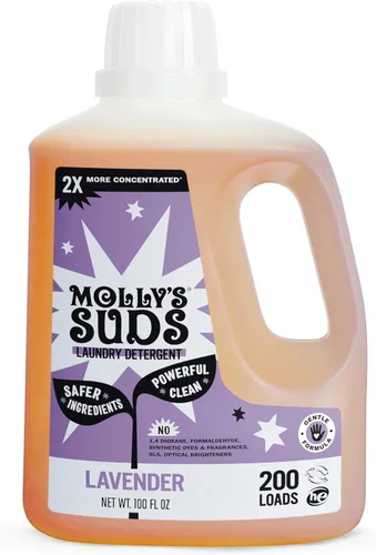 Vista 8 de Molly's Suds Detergente líquido para ropa, jabón detergente natural para ropa para pieles sensibles, concentrado 2 veces y de alta eficiencia (HE)