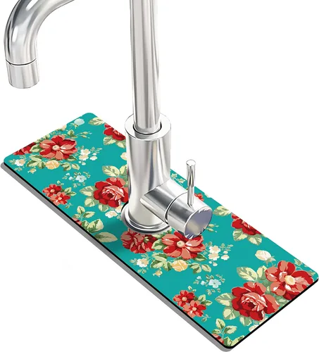 Vista 29 de Protector contra Salpicaduras para Fregadero de Cocina Tapete para Grifo Tapete Súper Absorbente de Secado Rápido Accesorios para Fregadero