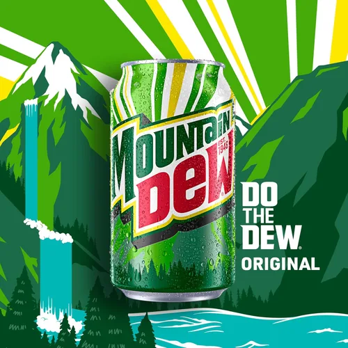 Vista 5 de Mountain Dew Soda, paquete variado Baja Blast de 2 sabores (Baja Blast, Original Dew), latas de 12 onzas líquidas (paquete de 18)