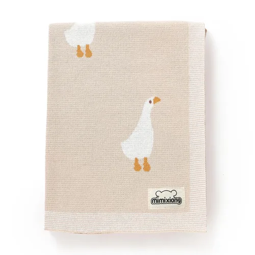 Vista 14 de mimixiong Manta de bebé tejida 100% algodón para niños y niñas con lindas ovejas tamaño 30 x 40 pulgadas, azul