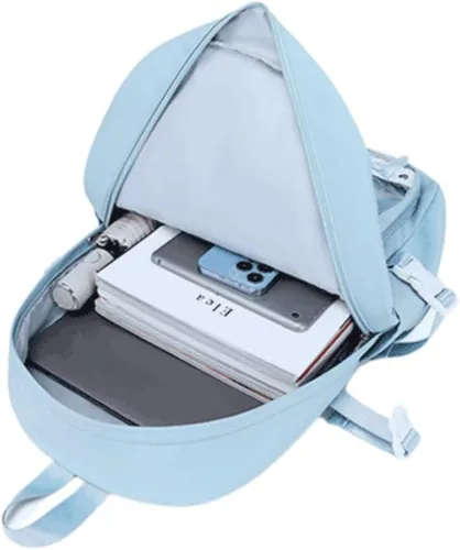 Vista 2 de Parent-kuro, Azul transparente negro, Mochila Kawaii Grunge Y2k Cute Backpack Daypack