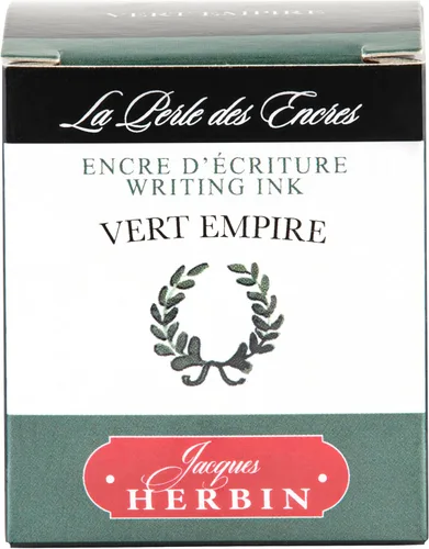Vista 2 de Herbin Tinta para Pluma Estilográfica - 1.0 fl oz Embotellada - Vert Empire verde (Empire Green)