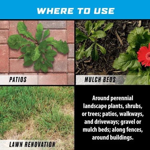 Vista 4 de Ortho GroundClear Super Weed & Grass Killer1: Varita cómoda en aerosol continuo lista para usar, resultados en horas, 1/2 galón.