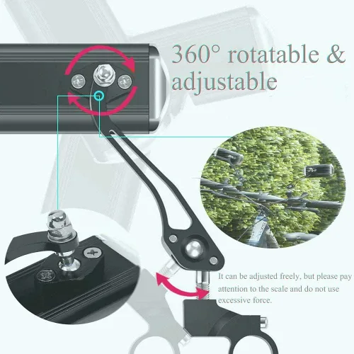 Vista 2 de Espejo retrovisor para manillar, 2 unidades, espejos de bicicleta para manillar, espejos de bicicleta para manillar para bicicleta eléctrica