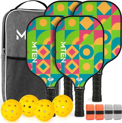 Vista 30 de Pickleball Paddles Set of 2 or 4, or Single Paddle – USAPA Approved Fiberglass Surface Pickleball Rackets Set for Men & Women