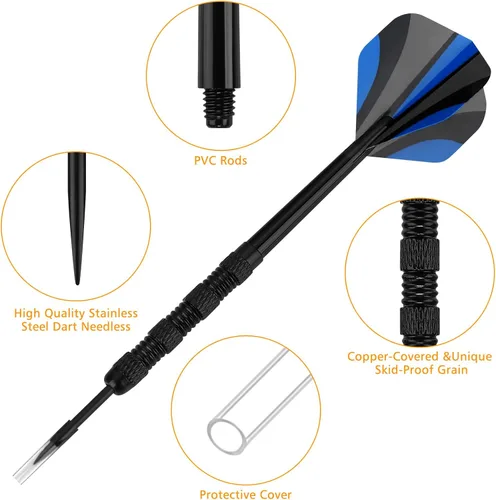 Vista 3 de Accmor Dardos de Punta de Metal, Dardos de Punta de Acero, Dardos de Metal Profesionales, Juego de Dardos de Punta de Metal, Dardos de Metal