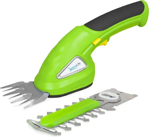 Vista 8 de SereneLife PSLHTM20 cortadora de pasto inalámbrica de mano, recortador de arbustos eléctrico, batería recargable 3.6 V