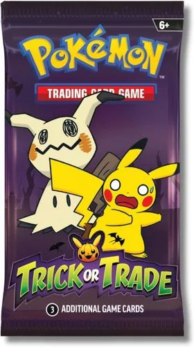 Vista 2 de Pokemon 2023 Trick or Trade Mimikyu y Pikachu 6 mini sobres