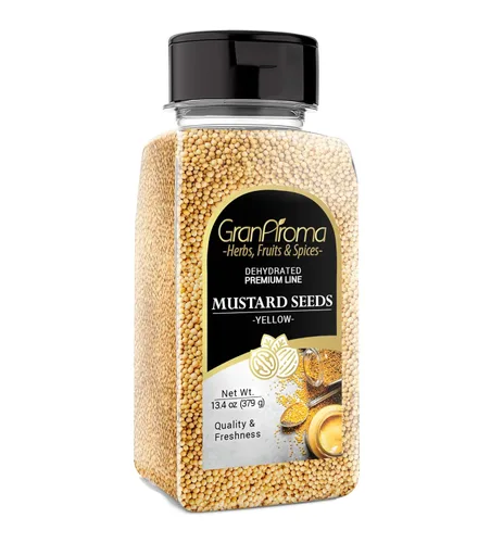 Vista 8 de GranAroma Semillas de mostaza amarilla, sabor suave, salsas y aderezos, para mostaza casera (1.25 libras)