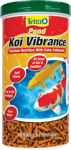Vista 8 de TetraPond Koi Vibrance, Palitos Suaves, Alimento Flotante para Estanque, 16.5 Libras