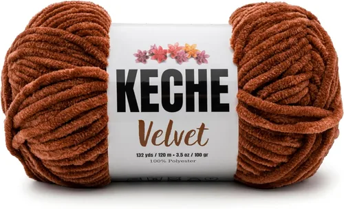 Vista 18 de Keche Hilo de terciopelo para ganchillo, manta de felpilla suave, voluminosa, hilo amigurumi, 3.53 oz (132 yardas), color azul bebé