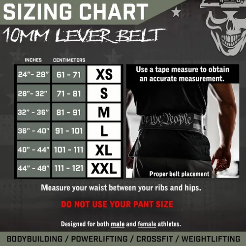 Vista 2 de Cinturón de Levantamiento de Pesas - Cinturón de Palanca para Gimnasio de 10 mm de Cuero para Levantamiento de Pesas para Hombres - 4 Pulgadas