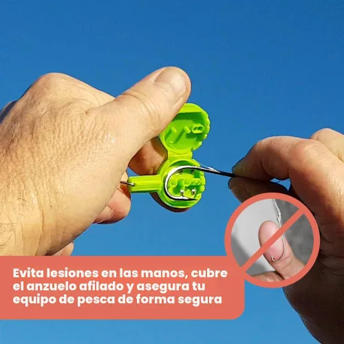 Vista 6 de HOOK-EZE Herramienta para atar nudos de pesca Protege de los anzuelos de pescado Ata nudos de pesca fácilmente Gadgets geniales