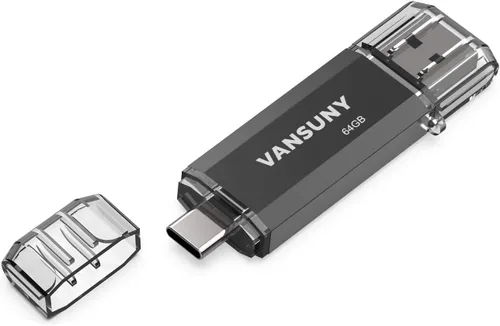 Vansuny Unidad flash tipo C de 64 GB 2 en 1 OTG USB 3.0 + USB C Memory Stick con llavero Dual Tipo C Thumb Drive Photo Stick Jump Drive para