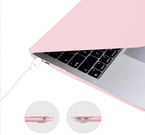 Vista 5 de EooCoo Funda rígida compatible con MacBook Air de 13.3 pulgadas M1 Chip 2021-2018 con pantalla Retina, funda protectora de plástico Air de 13.3