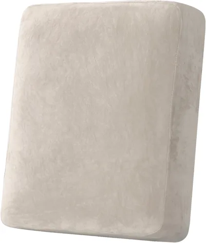 Vista 217 de H.VERSAILTEX - 4 fundas elásticas de terciopelo para cojín de sofá modular en forma de L (sofá grande de 3 plazas + 1 diván, color marfil)