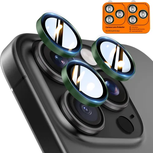 Vista 49 de TOCOL Protector de lente de cámara para iPhone 14 Pro Max / iPhone 14 Pro, protector de lente de cámara de vidrio templado HD individual resistente