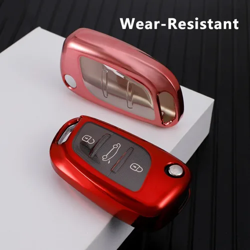 Vista 6 de Key Fob Cover For Peugeot For Citroen C1 C2 C3 C4 C5 DS3 DS4 DS5 DS6 Soft TPU Car Folding Flip Key Case Cover Shell Protector Accessories