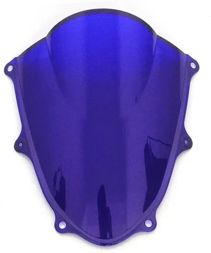 Vista 4 de Parabrisas de motocicleta para motocicleta, parabrisas iridio negro con tornillos, tornillos y cierre de tuerca compatible con Suzuki GSXR1000 K17