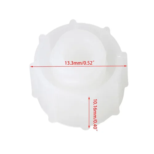 Vista 4 de CNBTR Industria hermética dispensación redonda de plástico tapón de bloqueo tipo tornillo 0.524 in blanco paquete de 100