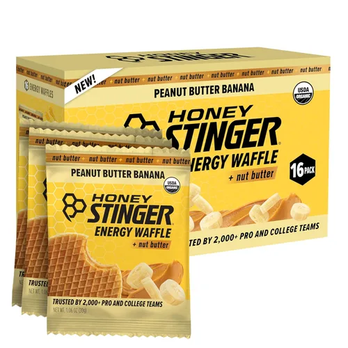 Vista 22 de Honey Stinger Gofle de arce de mantequilla de almendra orgánica, estroopwafel energético para ejercicio, resistencia y rendimiento, nutrición