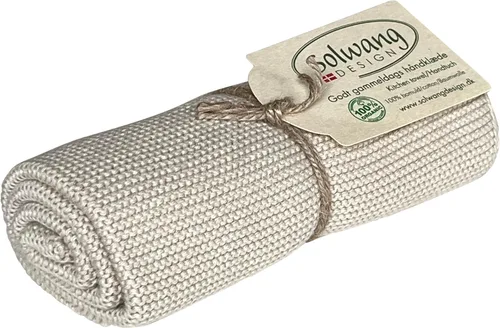 Vista 4 de Solwang Toallas de mano de cocina de algodón danés 100% algodón orgánico, hechas en la India (orgánico Lt Steel Grey)