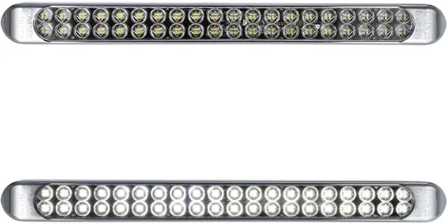 Vista 8 de Partsam 2 Piezas Barra de Luz LED Ámbar de 17 Pulgadas para Camión Remolque, 40 LED Lente Transparente Doble Fila, 17" LED Sellada Impermeable