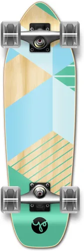 Vista 7 de Yocaher Longboard Complete Mini Cruiser de 27 x 8 pulgadas con cinta de agarre negra de alta calidad, camión de aleación de aluminio resistente